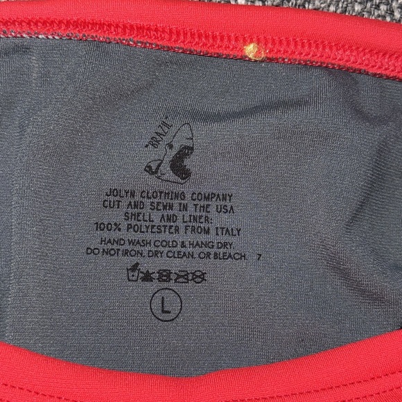 Jolin Brazil swim bottoms size large nwt in strawberry pink - Picture 2 of 5